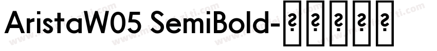AristaW05 SemiBold字体转换